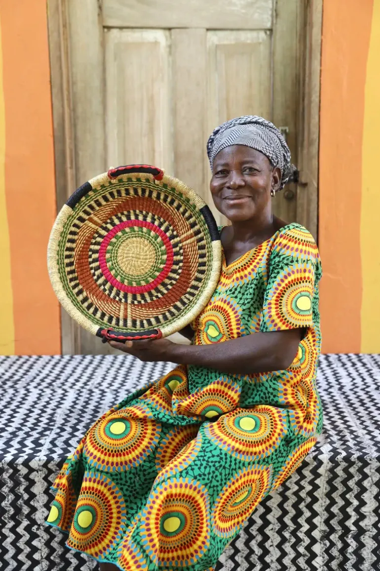 Woven Tray - Double Weave (Very Small) by Alamiah Abugre