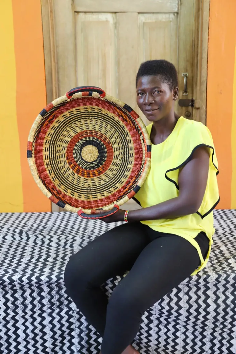 Woven Tray - Single Weave (small) by Latifa Fuseini