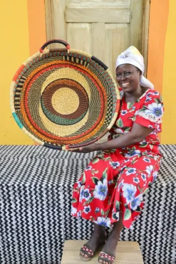 Woven Tray - Single Weave (Large) by Cynthia Nsoh