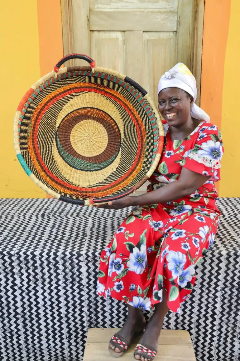 Woven Tray - Single Weave (Large) by Cynthia Nsoh