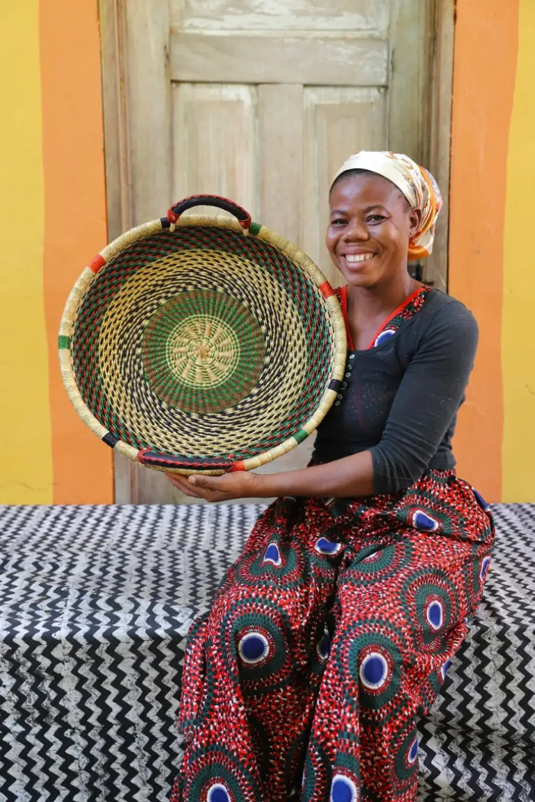 Woven Tray - Single Weave (small) by Mary Aboya