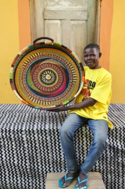 Woven Tray - Single Weave (Large) by Raymond Atindamoligo
