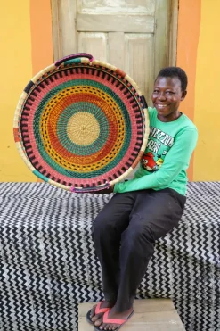 Woven Tray - Single Weave (Large) by Akansingamah Abuah