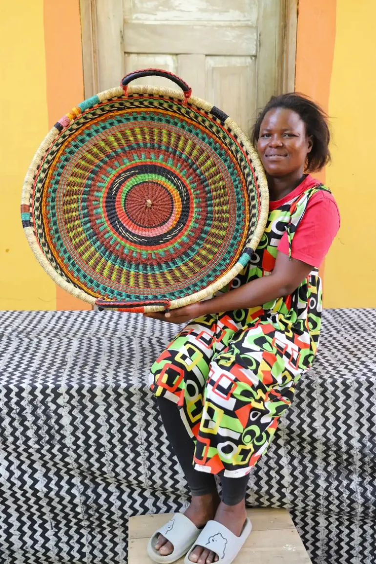 Woven Tray - Single Weave (Large) by Abugre Azubire