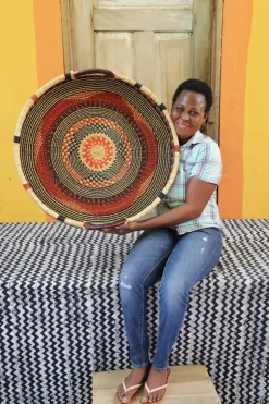 Woven Tray - Single Weave (Large) by Magaret Nsohbillah