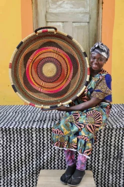 Woven Tray (Large / DOUBLE WEAVE) by Akelba Nyaaba