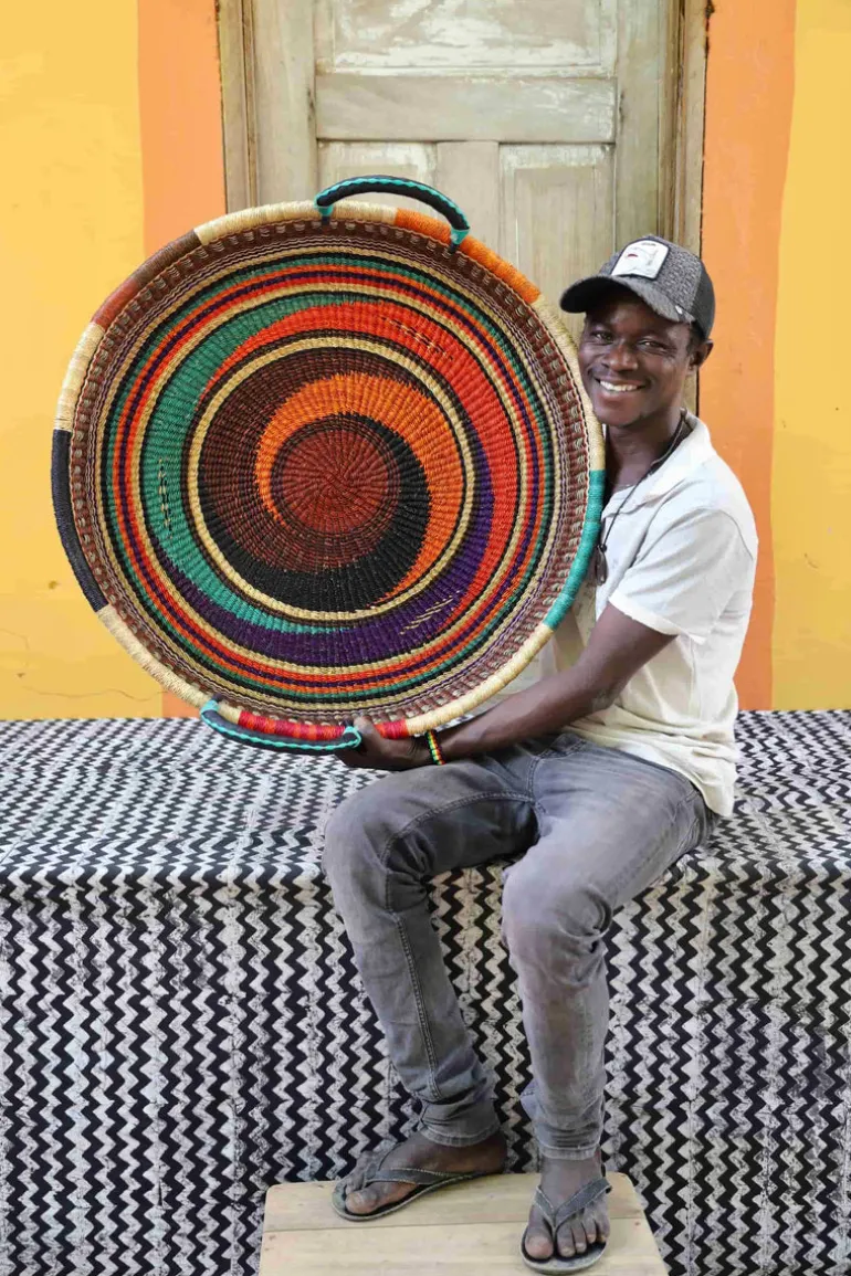 Woven Tray (Large / DOUBLE WEAVE) by Atibillah Ayine