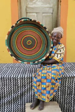 Woven Tray (Large / DOUBLE WEAVE) by Vida Akolgo