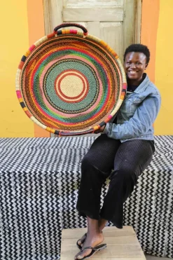 Woven Tray (Large / DOUBLE WEAVE) by Eva Nsohbillah