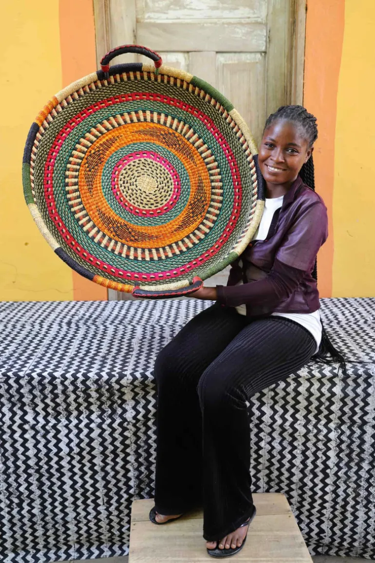 Woven Tray (Large / DOUBLE WEAVE) by Joyce Adagaam