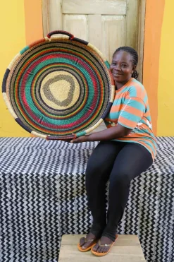 Woven Tray (Large / DOUBLE WEAVE) by Cynthia Ayine