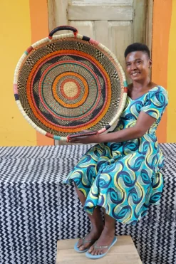 Woven Tray (Large / DOUBLE WEAVE) by Afia Adukbillah