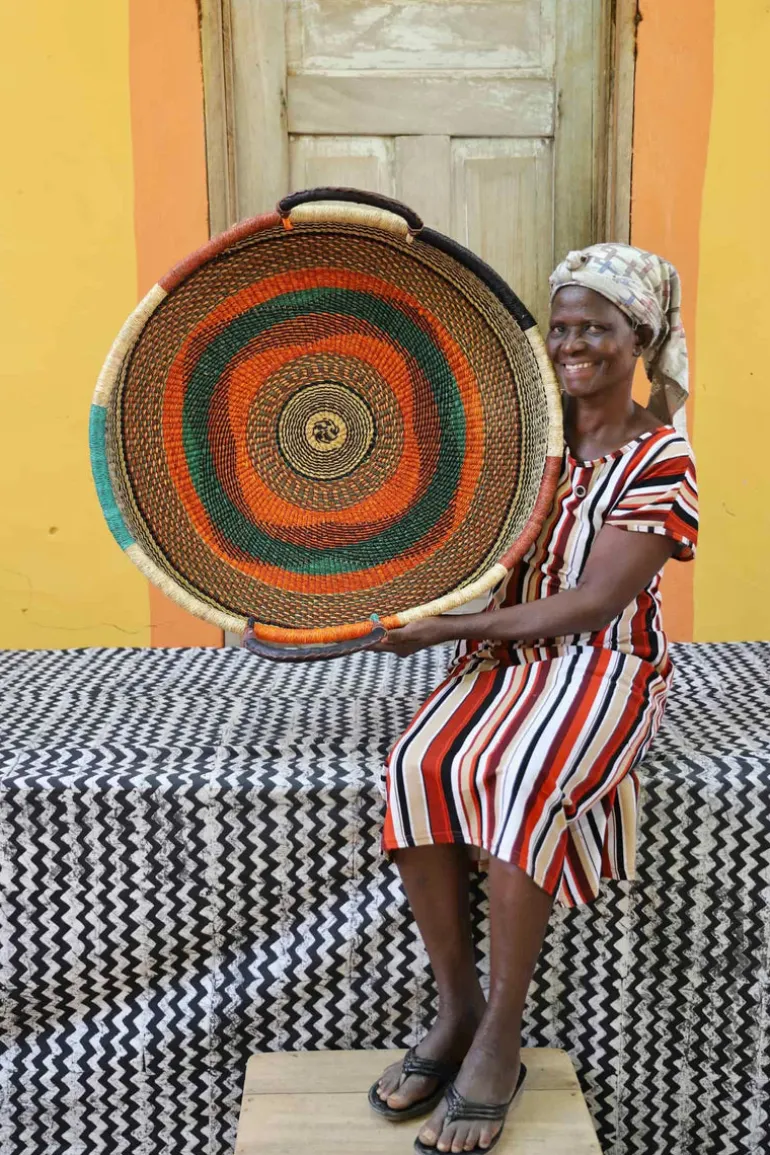 Woven Tray (Large / DOUBLE WEAVE) by Akolpoka Akaba