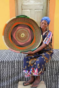 Woven Tray (Large / DOUBLE WEAVE) by Teni Adabire