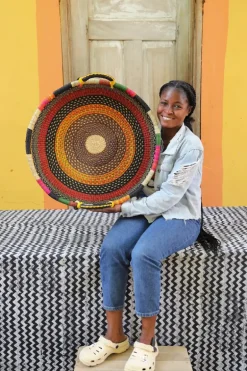 Woven Tray (Medium / DOUBLE WEAVE) by Joyce Adagaam