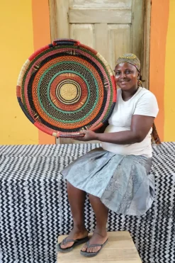 Woven Tray (Medium / DOUBLE WEAVE) by Vida Atambire