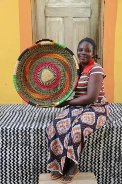 Woven Tray (Medium / DOUBLE WEAVE) by Cynthia Ayine
