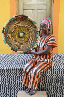 Woven Tray (Medium / DOUBLE WEAVE) by Talata Azusiyine