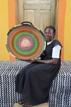 Woven Tray (Medium / DOUBLE WEAVE) by Atipoka Akanobre