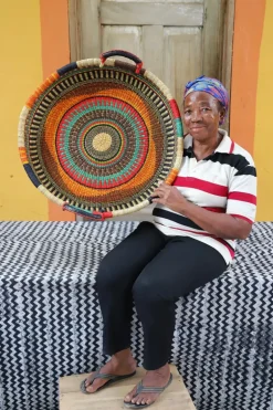 Woven Tray (Medium / DOUBLE WEAVE) by Nmalebna Amita