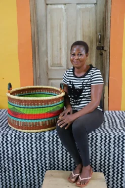 Woven Tub / Storage Stack (Medium) by Nsohbillah Margaret