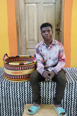 Woven Tub / Storage Stack (Medium) by Nyaaba Aberiga